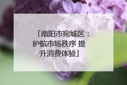 南阳市宛城区：护航市场秩序 提升消费体验