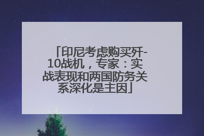 印尼考虑购买歼-10战机，专家：实战表现和两国防务关系深化是主因
