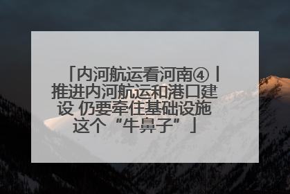 内河航运看河南④丨推进内河航运和港口建设 仍要牵住基础设施这个“牛鼻子”