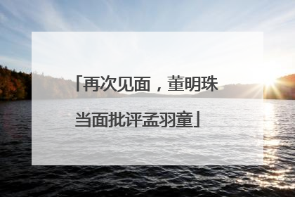 再次见面，董明珠当面批评孟羽童