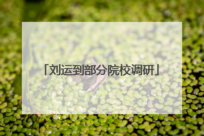 刘运到部分院校调研