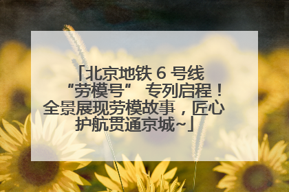 北京地铁 6 号线 “劳模号” 专列启程！全景展现劳模故事，匠心护航贯通京城~
