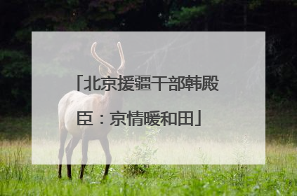 北京援疆干部韩殿臣：京情暖和田