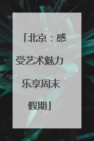 北京：感受艺术魅力 乐享周末假期