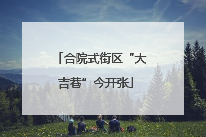 合院式街区“大吉巷”今开张