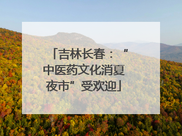 吉林长春：“中医药文化消夏夜市”受欢迎