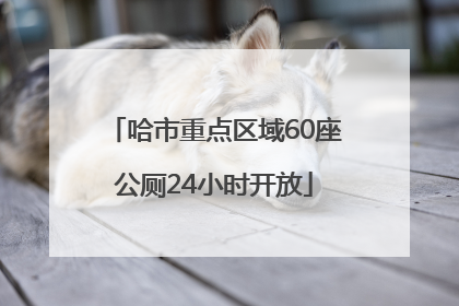 哈市重点区域60座公厕24小时开放