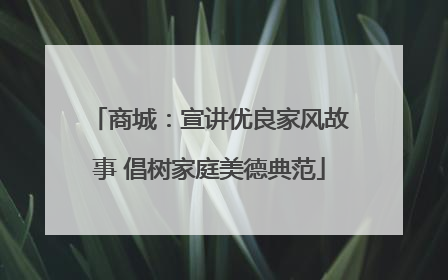 商城：宣讲优良家风故事 倡树家庭美德典范