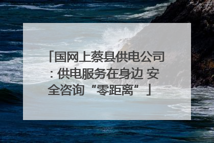 国网上蔡县供电公司：供电服务在身边 安全咨询“零距离”