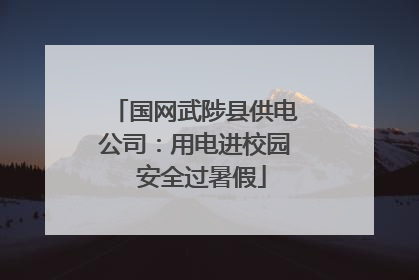 国网武陟县供电公司：用电进校园  安全过暑假