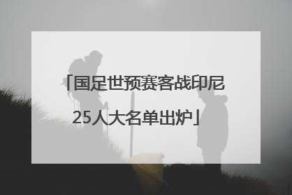 国足世预赛客战印尼25人大名单出炉