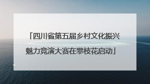 四川省第五届乡村文化振兴魅力竞演大赛在攀枝花启动