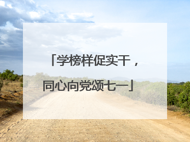 学榜样促实干，同心向党颂七一