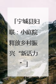 宁城县妇联：小庭院释放乡村振兴“新活力”
