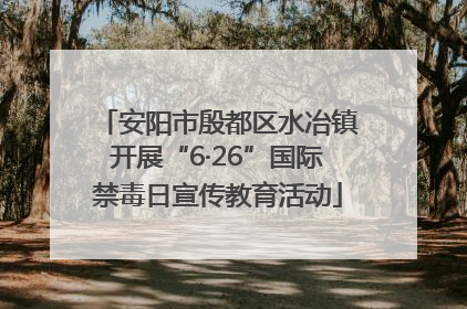 安阳市殷都区水冶镇开展“6·26”国际禁毒日宣传教育活动
