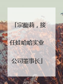 宗馥莉，接任娃哈哈实业公司董事长