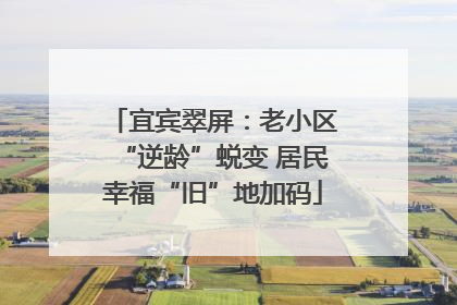 宜宾翠屏：老小区“逆龄”蜕变 居民幸福“旧”地加码