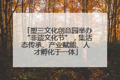 塑三文化创意园举办“非遗文化节”，集活态传承、产业赋能、人才孵化于一体