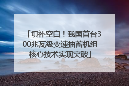 填补空白！我国首台300兆瓦级变速抽蓄机组核心技术实现突破