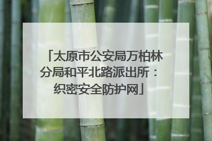 太原市公安局万柏林分局和平北路派出所：织密安全防护网