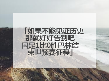 如果不能见证历史 那就好好告别吧 国足1比0胜巴林结束世预赛征程