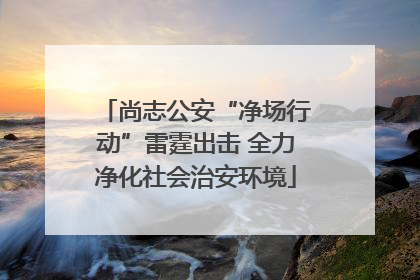 尚志公安“净场行动”雷霆出击 全力净化社会治安环境