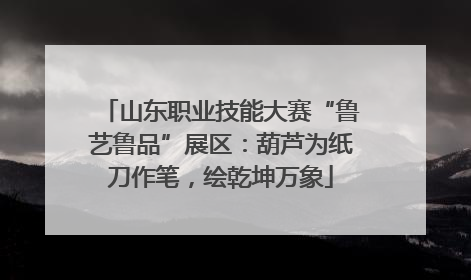 山东职业技能大赛“鲁艺鲁品”展区：葫芦为纸刀作笔，绘乾坤万象