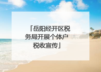 岳阳经开区税务局开展个体户税收宣传