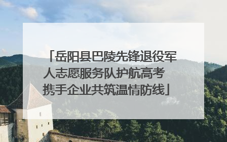 岳阳县巴陵先锋退役军人志愿服务队护航高考 携手企业共筑温情防线