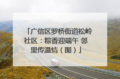 广信区罗桥街道松岭社区：粽香迎端午 邻里传温情（图）