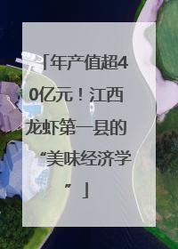 年产值超40亿元！江西龙虾第一县的“美味经济学”