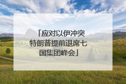 应对以伊冲突 特朗普提前退席七国集团峰会