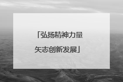 弘扬精神力量 矢志创新发展