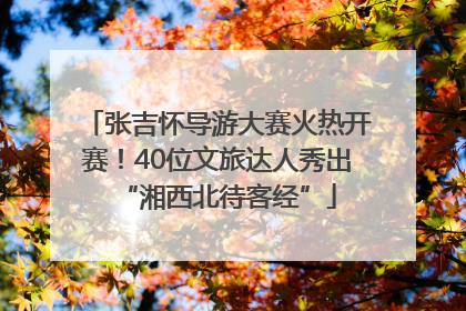 张吉怀导游大赛火热开赛！40位文旅达人秀出“湘西北待客经”