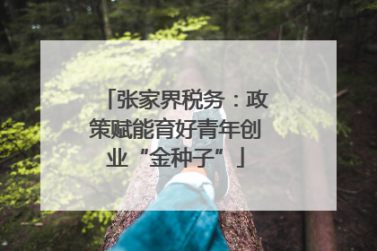 张家界税务：政策赋能育好青年创业“金种子”
