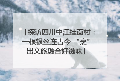 探访四川中江挂面村：一根银丝连古今 “烹”出文旅融合好滋味