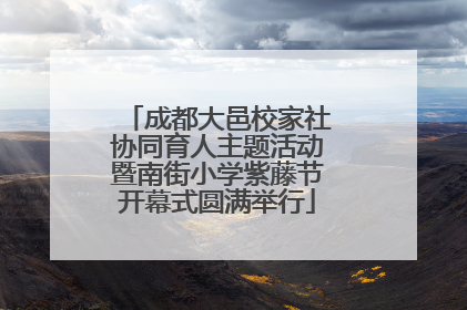 成都大邑校家社协同育人主题活动暨南街小学紫藤节开幕式圆满举行