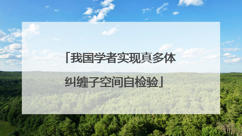 我国学者实现真多体纠缠子空间自检验