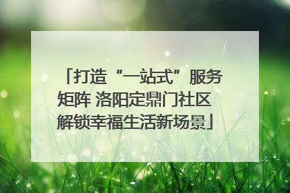 打造“一站式”服务矩阵 洛阳定鼎门社区解锁幸福生活新场景