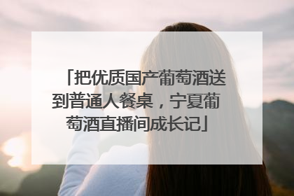 把优质国产葡萄酒送到普通人餐桌，宁夏葡萄酒直播间成长记