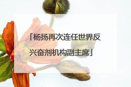 杨扬再次连任世界反兴奋剂机构副主席