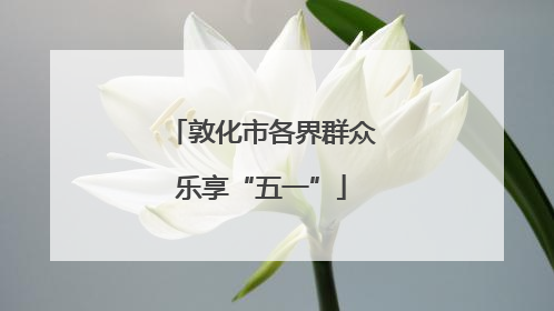 敦化市各界群众乐享“五一”