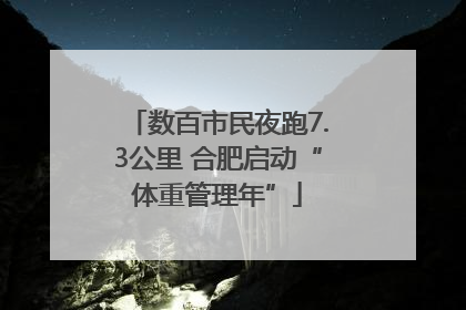 数百市民夜跑7.3公里 合肥启动“体重管理年”