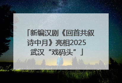 新编汉剧《回首共叙诗中月》亮相2025武汉“戏码头”
