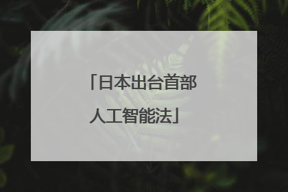 日本出台首部人工智能法