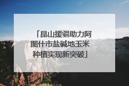 昆山援疆助力阿图什市盐碱地玉米种植实现新突破