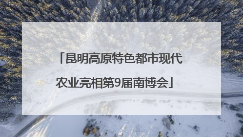 昆明高原特色都市现代农业亮相第9届南博会