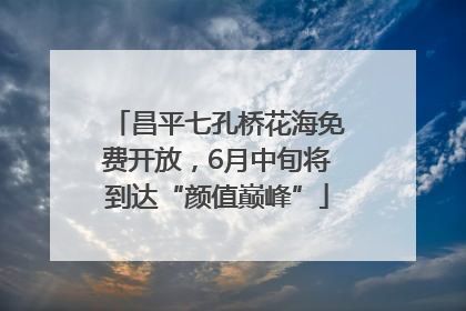 昌平七孔桥花海免费开放，6月中旬将到达“颜值巅峰”