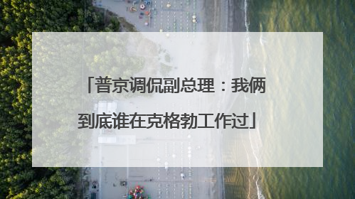 普京调侃副总理：我俩到底谁在克格勃工作过