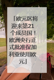 欧元区将迎来第21个成员国！欧洲央行正式批准保加利亚使用欧元